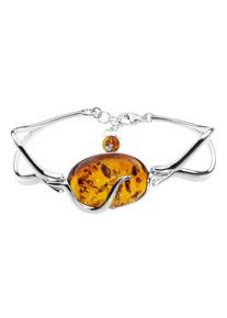 OSTSEE-SCHMUCK, Damen, Armreif &raquo;- Gesine - Silber 925/000 - Bernstein&laquo;, Silber 925-silberfarben-wei&szlig;, Silber 925-silberfarben-wei&szlig;, ein auff&auml;lliger 