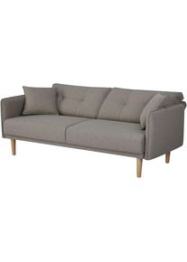 Home Affaire, Schlafsofa &raquo;SORENITY, 196 cm, 3-Sitzer, verstellbare R&uuml;ckenlehne&laquo; verstellbarer R&uuml;ckenlehne, Klappmechanismus, Webstoff, taupe, B/H/T: 