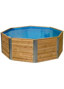 Weka, Achteckpool &raquo;MALI 1&laquo; 4-tlg., BxLxH: 325x325x116 cm, braun, &Oslash;/B/H/L: Breite 325 cm x H&ouml;he 116 cm x L&auml;nge 325 cm, braun