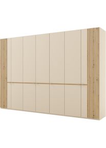 Musterring, Dreht&uuml;renschrank &raquo;Isabelle&laquo; Lamellen in Eiche, Griffe in silber, verschiedene Gr&ouml;&szlig;en und Farben, Champagner-Dekor, Hartfaserplatte, 