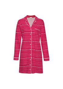 Lascana, Damen, Nachthemd 1 Stk. tlg. Brusttasche mit Allover-Print, rot gemustert, N-Gr, 36/38 -N-Gr, rot gemustert, Xmas Nachthemd mit Allover-Print