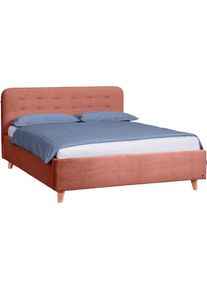 Tom Tailor HOME, Polsterbett &raquo;NORDIC BED&laquo; mit Knopfheftung im Kopfteil, F&uuml;&szlig;e Buche natur, blossom TSV 37, Liegefl&auml;che L&auml;nge Breite: 200 cm x 140 cm -