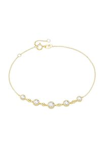 Luigi Merano, Damen, Armband &raquo;Armband mit Zirkonia in verschiedenen Gr&ouml;&szlig;en & Kugeln, Gold 375&laquo;, Gold, Gold, 375 Gelbgold