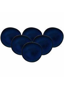 like. by Villeroy & Boch, Fr&uuml;hst&uuml;cksteller &raquo;Fr&uuml;hst&uuml;cksteller Lave &oslash; 23 cm 6er Set&laquo;, Bleu, Bleu