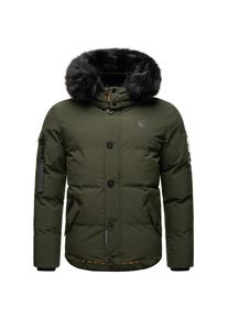Stone Harbour, Herren, Wintermantel &raquo;Winterjacke Halvaar&laquo;, Olive mit schwarzem Fell, XXL, Olive mit schwarzem Fell, Urbaner Herren Winterparka vom 