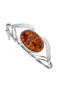 OSTSEE-SCHMUCK, Damen, Armreif &raquo;- Karolina - Silber 925/000 - Bernstein&laquo;, Silber 925-silberfarben-wei&szlig;, Silber 925-silberfarben-wei&szlig;, ein auff&auml;lliger 