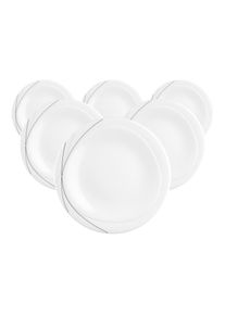 Seltmann Weiden, Fr&uuml;hst&uuml;cksteller &raquo;Fr&uuml;hst&uuml;cksteller Trio Highline &oslash; 23 cm 6er Set wei&szlig;-grau&laquo;, wei&szlig;-grau, wei&szlig;-grau