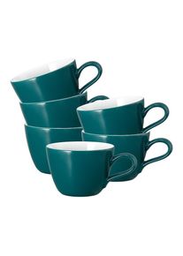 Seltmann Weiden, Tasse &raquo;Kaffeetassen Life Fashion 240 ml 6er Set&laquo;, Trendy Petrol, Porzellan, Trendy Petrol
