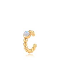 Elli, Damen, Ohrklemme &raquo;Ohrringe Single Earcuff Ohrklemme Mondstein 925 Silber&laquo;, Gold, Gold, Stilvoller Earcuff Ohrring f&uuml;r Damen
