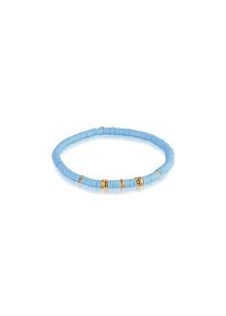 Elli, Damen, Armkette &raquo;Armband Heishi Perlen Beads 925 Silber&laquo;, Hellblau, Hellblau, Surfer Perlen Armband im Boho Chic f&uuml;r Damen