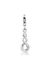 NENALINA, Damen, Charm-Einh&auml;nger &raquo;Charm Maori Infinity Kraft Symbol-Charm Twist 925 Silber&laquo;, Silber, Silber, Schlichtes Twist als Symbol der Maori f&uuml;r