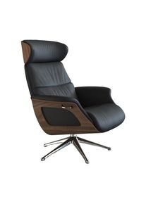 FLEXLUX, Relaxsessel &raquo;R&uuml;cken u. Kopfverstellung, ergonomisch, Airchannels, klasse Komfort&laquo; R&uuml;cken- & Kopfteilverstellung, Drehbar, Armlehne Walnuss, 