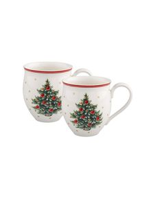 Villeroy & Boch Villeroy & Boch, Becher &raquo;Henkelbecher Tannenbaum Toy's Delight 390 ml 2er Set bunt&laquo;, bunt, Porzellan, bunt