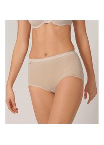 Sloggi, Damen, Maxislip &raquo;Basic+&laquo; 4er Pack, weiche N&auml;hte, Baumwollmischung, beige, 44, beige, Taillenslips von Sloggi