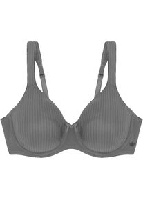 Triumph, B&uuml;gel-BH &raquo;Modern Soft+Cotton W&laquo; mit dezenten Glanz-Streifenmuster und breiten Tr&auml;gern, BLACK, Cup D, 110 - Cup D, B&uuml;gel-BH
