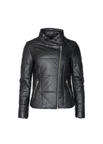 JCC, Damen, Lederjacke &raquo;Lederjacke 31024103&laquo;, black, 40, black, Geometrische ziern&auml;hte, Trachtenmode