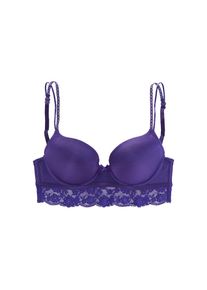 Vivance, Push-up-BH &raquo;Anisa&laquo; mit B&uuml;gel und Spitze entlang der Unterbrust, sexy Dessous, lila, Cup B, 85 - Cup B, Push-up-BH