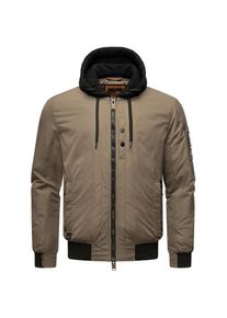 Stone Harbour, Damen, Bomberjacke &raquo;Bomberjacke Hoobo&laquo;, Stone Brown, XL, Ultra modische Retro Bomberjacke vom Label STONE HARBOUR