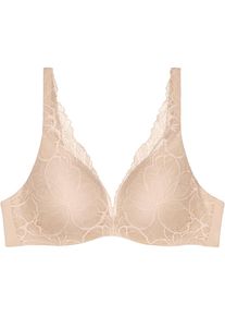 Triumph, B&uuml;gel-BH &raquo;Body Make-Up Illusion Lace&laquo; Komfort-B&uuml;gel, wattiert, Spitze, weiche Microfaser, tiefes Dekollet&eacute;, BEIGE, Cup D, 70 - Cup D, B&uuml;gel-