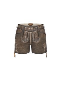 N&uuml;bler N&uuml;bler, Damen, Trachtenlederhose &raquo;Lederhose Hotpant Viona&laquo;, Braun, EURO, 40 - EURO, Braun, Aufwendig gefertigt mit Hosenlatz, Trachtenmode