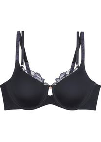 Triumph, Minimizer-BH &raquo;Wild Gardenia Florale&laquo; verkleinert die Brust optisch, weich, elegant und mit Spitze, BLACK, Cup E, 90 -Cup E, Minimizer-BH