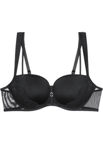 Triumph, Balconette-BH &raquo;Palina Moonlight Kiss&laquo; x Palina Rojinski, gef&uuml;tterte Spacer-Cups, Spitze, Glitzergarn, BLACK, Cup D, 75 -Cup D, Balconette-BH