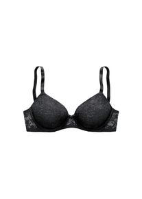 Vivance, Push-up-BH mit B&uuml;gel aus zarter Spitze in blumiger Optik, sexy Dessous, schwarz, Cup B, 90 -Cup B, Push-up-BH