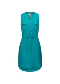 Ragwear, Damen, Blusenkleid &raquo;Blusenkleid Roissin&laquo;, Teal Green, N-Gr, XXL -N-Gr, Teal Green, &Auml;rmelloses Kleid mit Knopfleiste und Bindeband von Ragwear