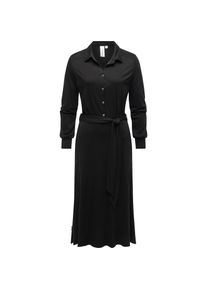Ragwear, Damen, Blusenkleid &raquo;Blusenkleid Plantee&laquo;, Black, N-Gr, XL -N-Gr, Black, Damen Hemdblusenkleid f&uuml;r Alltag und Freizeit