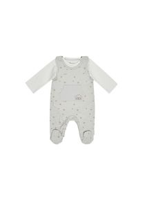 Sterntaler , Unisex, Shirt & Hose &raquo;Strampler-Set Jersey Pfoten&laquo;, silber, 50, aus Baumwolljersey