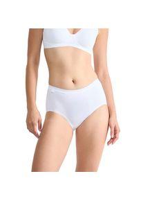 Sloggi, Damen, Midislip &raquo;Basic+&laquo; 3er Pack, Baumwolle, klassischer Stil, bequem, mittelhoher Bund, Softn&auml;hte, WHITE, 38, Midi Slip im 3er-Pack &ndash; bequem