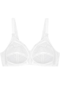 Triumph, Damen, B&uuml;gelloser BH &raquo;Doreen + Cotton 01 N&laquo; 1 Stk. mit zarter Lochstickerei, WHITE, Cup D, 110 -Cup D, WHITE, BH ohne Polsterung und ohne 