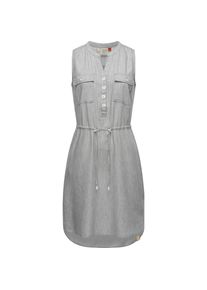 Ragwear, Damen, Shirtkleid &raquo;Shirtkleid Roisin Denim&laquo;, Light Grey Denim23, N-Gr, XL - N-Gr, Light Grey Denim23, &Auml;rmelloses Kleid mit Knopfleiste und 