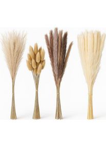 Relaxdays, Kunstpflanzen, 144x Pampasgras (41 cm)