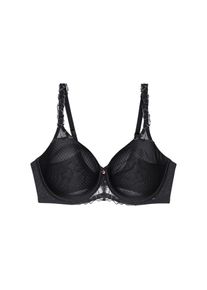 Triumph, Minimizer-BH &raquo;Wild Azalea Florale&laquo; Spitzendetails, Satin-Jacquard, Tr&auml;ger verstellbar, BLACK, Cup E, 85 - Cup E, Minimizer-BH