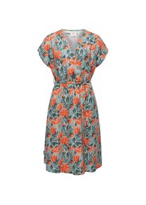 Ragwear, Damen, Jerseykleid &raquo;Sommerkleid Selyma Organic&laquo;, Aqua, N-Gr, M - N-Gr, Aqua, Kurzarm Kleid mit V-Ausschnitt und Tailleng&uuml;rtel