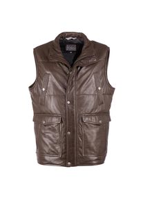 JCC, Herren, Lederweste &raquo;Lederweste 3102169&laquo;, dark brown, 54, dark brown, Sch&ouml;ne Steppn&auml;hten