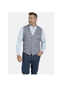 CHARLES COLBY, Herren, Funktionsweste &raquo;Weste DUKE NIVEN&laquo; 1 Stk. im modischen Glencheck-Muster, blau kariert, 54, blau kariert, Weste DUKE NIVEN, in 
