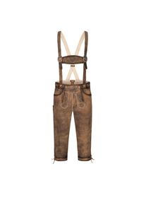 N&uuml;bler N&uuml;bler, Herren, Trachtenlederhose &raquo;Lederhose Kniebund Schorsch&laquo;, Braun, EURO, 50 - EURO, Braun, unterschiedlichen Stickereien in Beige gehalten, 