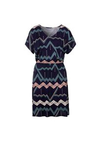 Lascana, Damen, Sleepshirt mit grafischem Zick-Zack Muster, allover-dunkelblau, N-Gr, 36/38 -N-Gr, allover-dunkelblau, Kurzes gemustertes Schlafkleid