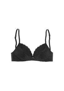 Nuance, Damen, Bralette-BH ohne B&uuml;gel mit Spitze, Dessous, schwarz, Cup AA, 70 -Cup AA, schwarz, Schalen-BH ohne B&uuml;gel in moderner Triangel 