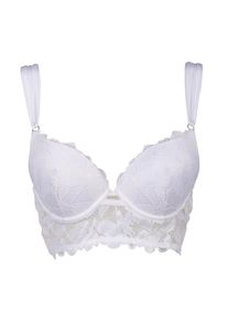After Eden, Longline-BH &raquo;Morgan&laquo; mit Schale, mit B&uuml;gel, mit Spitze, breite Tr&auml;ger, feminin, elegant, White, Cup C, 70 - Cup C, Longline-BH