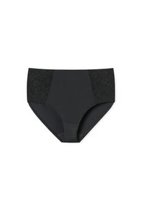 Schiesser, Damen, Midislip &raquo;Air&laquo; mit transparenten Spitzen-Eins&auml;tzen, 000-schwarz, 48, Damen-Unterhose von Schiesser