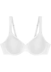 Triumph, B&uuml;gel-BH &raquo;Modern Soft+Cotton W&laquo; mit dezenten Glanz-Streifenmuster und breiten Tr&auml;gern, WHITE, Cup D, 90 - Cup D, B&uuml;gel-BH