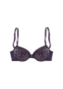Lascana, Push-up-BH &raquo;Mirabel&laquo; mit zarter, blumiger Stickereispitze, sexy Dessous, pflaume-bunt, 85 - Cup B