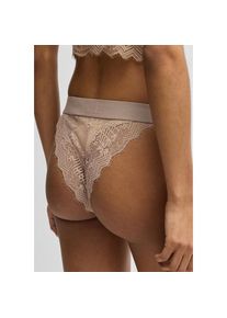HUGO Underwear, Damen, Slip &raquo;BRIEF RL LACE&laquo; aus Stretch-Spitze, mit Logoschriftzug auf dem Bund, Medium Brown 218, M (44), Spitzeslip von Hugo 