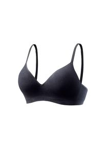 Lascana, Damen, Push-up-BH &raquo;COMFY BRA&laquo; ohne B&uuml;gel aus weicher Baumwollqualit&auml;t, Basic Dessous, schwarz, Cup A, 85 -Cup A, schwarz, Basic Push-up-BH 