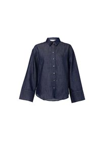 SURI FREY, Damen, Hemdbluse &raquo;Leinenhemd SFY Freyday&laquo;, blue 500, XXL, blue 500, Leinen-Baumwollmix in moderner Denim-Optik.