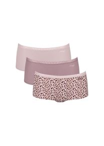 Sloggi, Damen, Retro Pants &raquo;GO Crush&laquo; 3er Pack, Spitzendetails, Multipack, Baumwollmix, weich, 1-MULTIPLE COLOURS, XL, 1-MULTIPLE COLOURS, Damen-