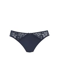 Nuance, Damen, Slip aus weichem Microtouch-Material mit Spitzeneins&auml;tzen, Basic, marine, 52/54, marine, Femininer Slip in klassischer Schnittform